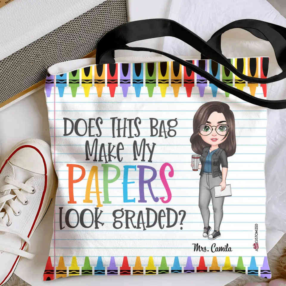 Personalized Custom Tote Bag - Teachers Day, Birthday Gift For Teacher