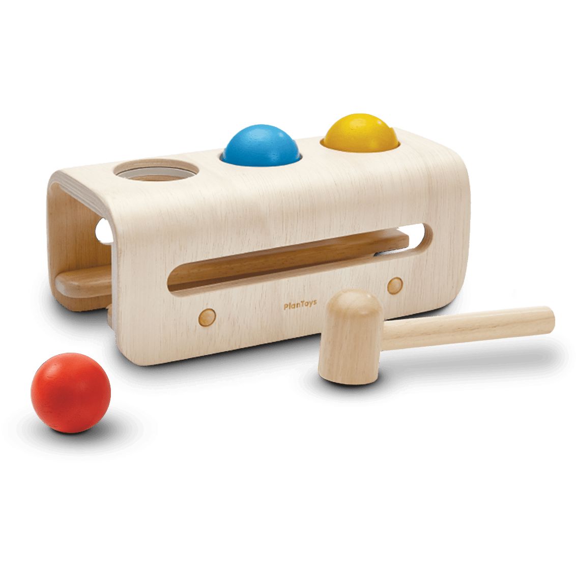 Plan Toys Hammer Balls - Wooden Educational Toy for Toddlers
