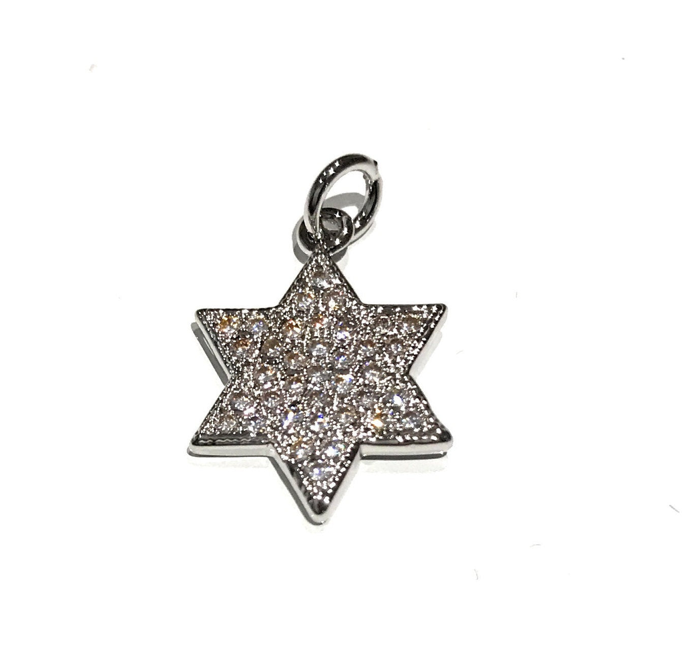 Gold & Silver Pave Star Charms for Jewelry Making - Bulk DIY Jewelry Supplies