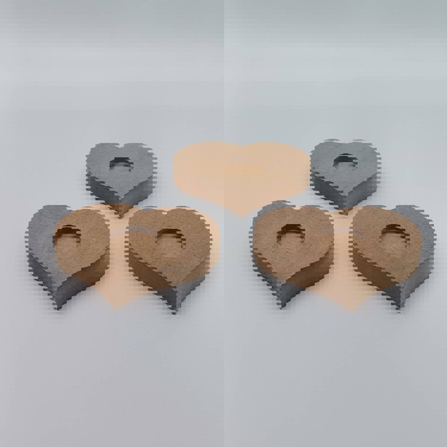 Set of 3 Unfinished Wooden Candle Holders - DIY Wooden Decor, Ready to Paint