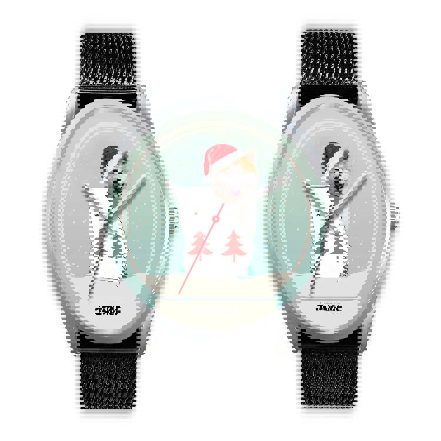 Akita Dog Georgia Christmas Special Wrist Watch