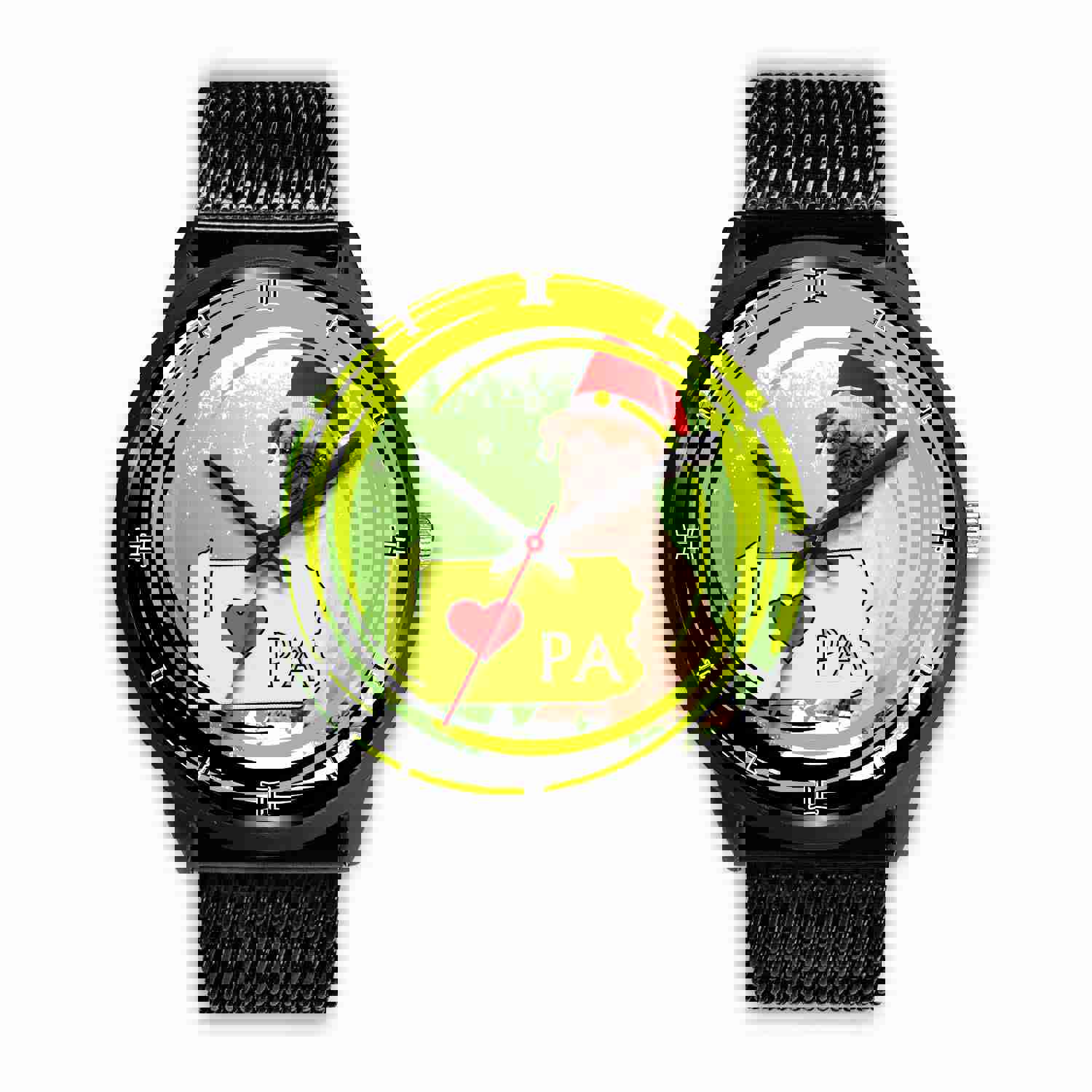 Pug Dog Pennsylvania Christmas Special Wrist Watch