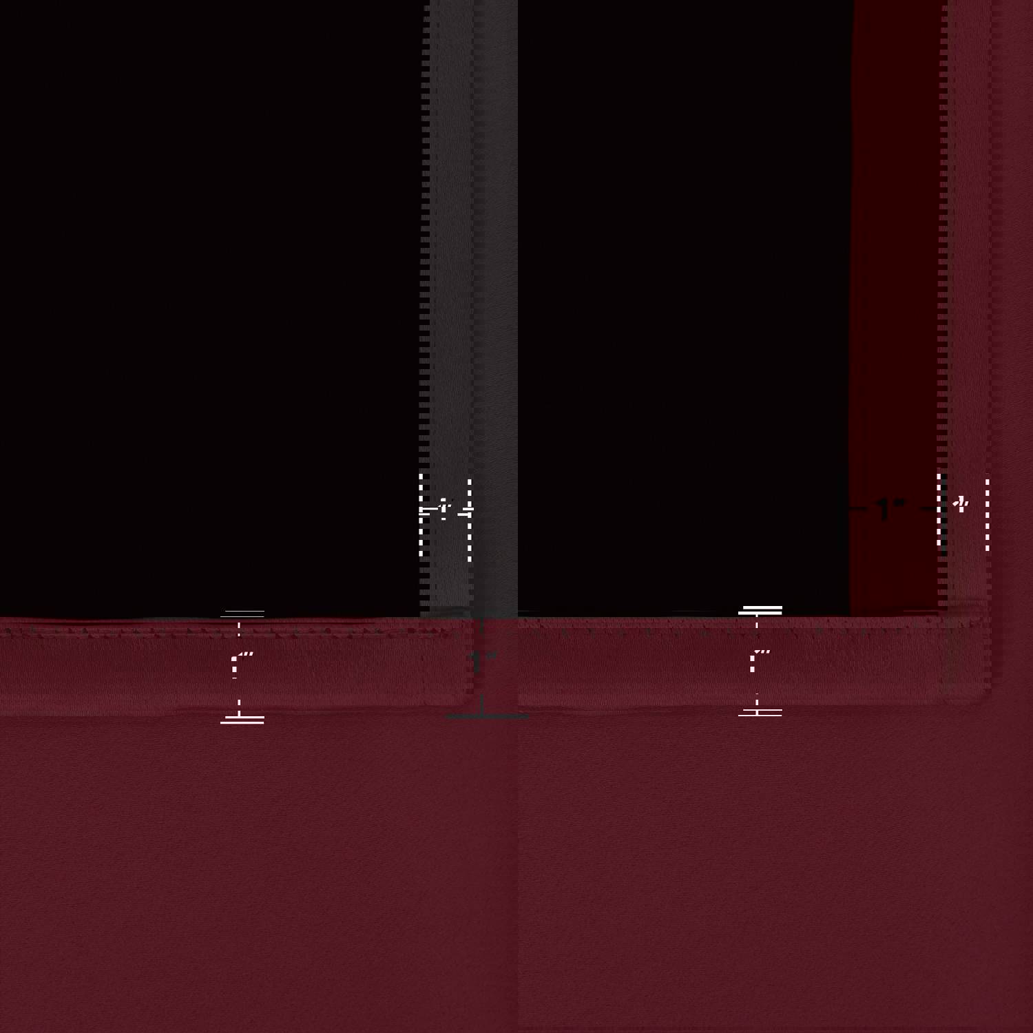 Heartcosy Blackout Curtains Wine Red - Grommet Top & Bottom