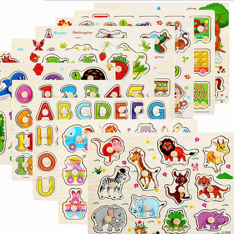 Educational Wood Puzzles/Montessori Toys for Kids (2-12 Years)
