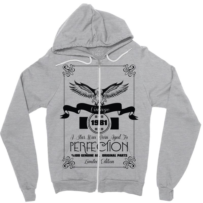 Vintage 1981 A Star Was Born Aged Perfection Zipper Hoodie