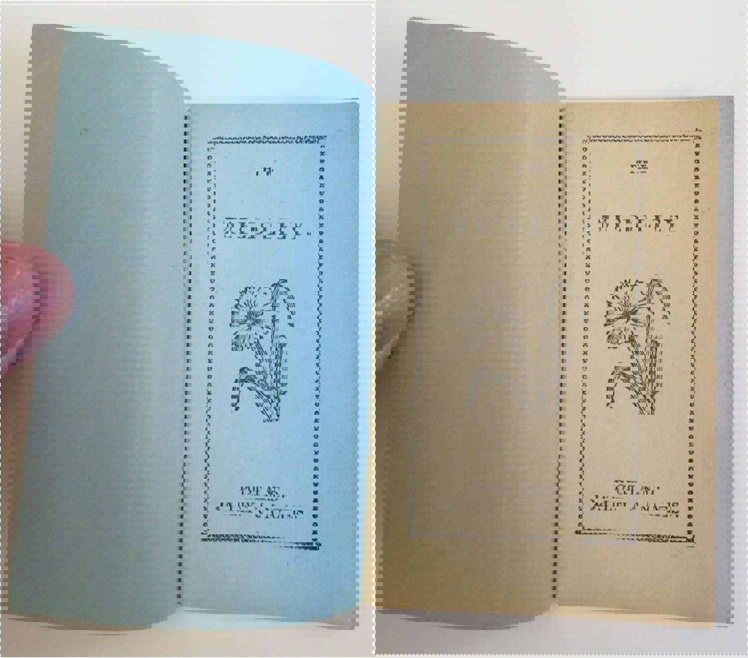 Antique 1850s American Flag Cannon Clock Chap Book with Woodcut Illustrations