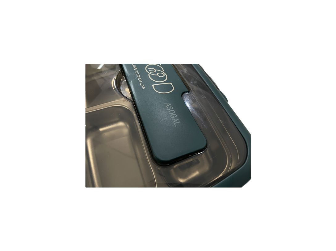 ASOGAL Stainless Steel Leakproof Lunch Box with 4 Compartments for Kids & Adults
