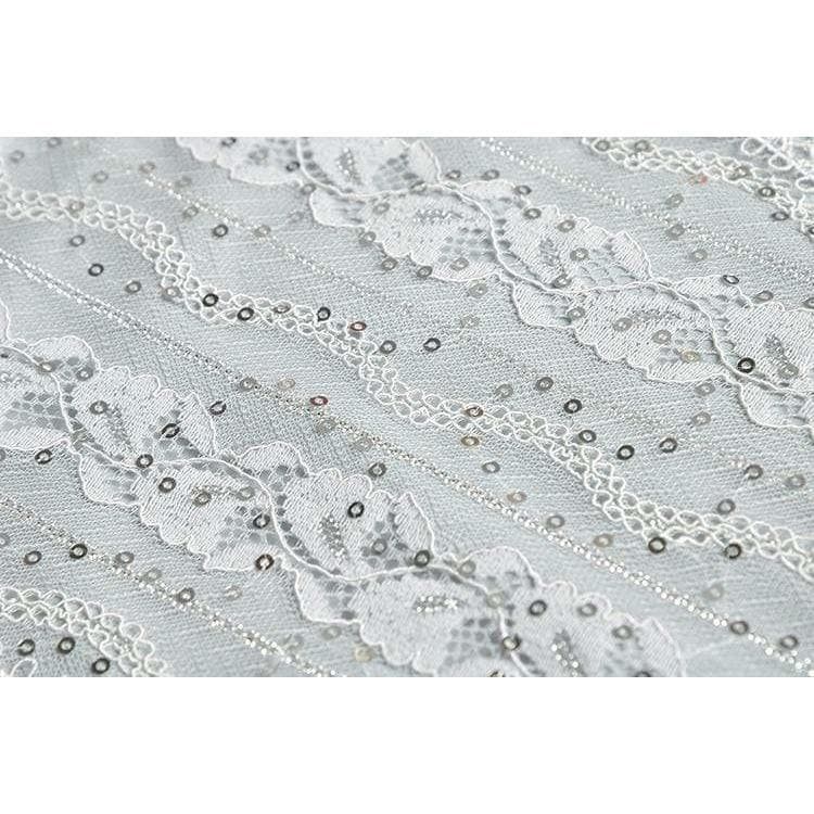 Fashion Lace Ruffle Maxi Dress