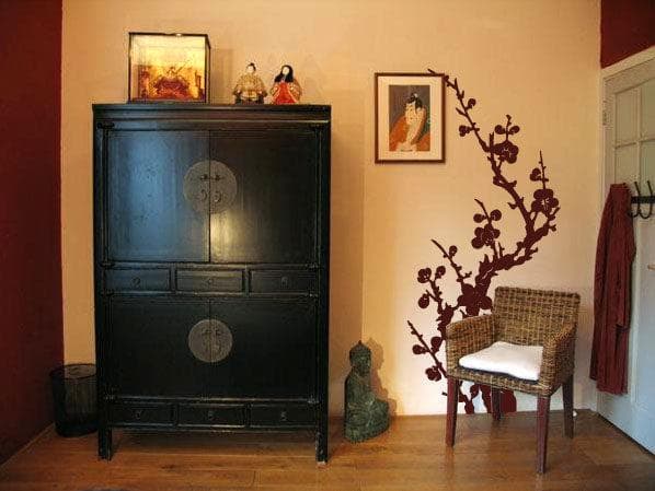 Japanese Asian Flower Vinyl Wall Decal Sticker #176