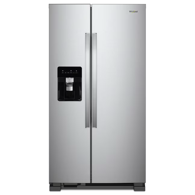 Whirlpool 24.6-cu ft Side-by-Side Refrigerator with Ice Maker and Water Dispenser
