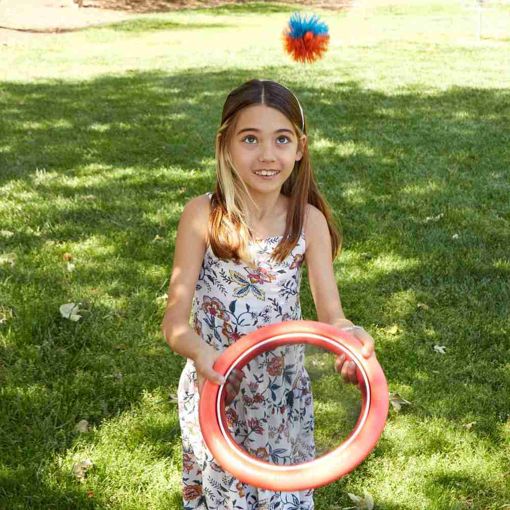 Outdoor Flying Disc Game Set with 2 Paddles and 2 Rubber Balls for Beach and Pool Fun