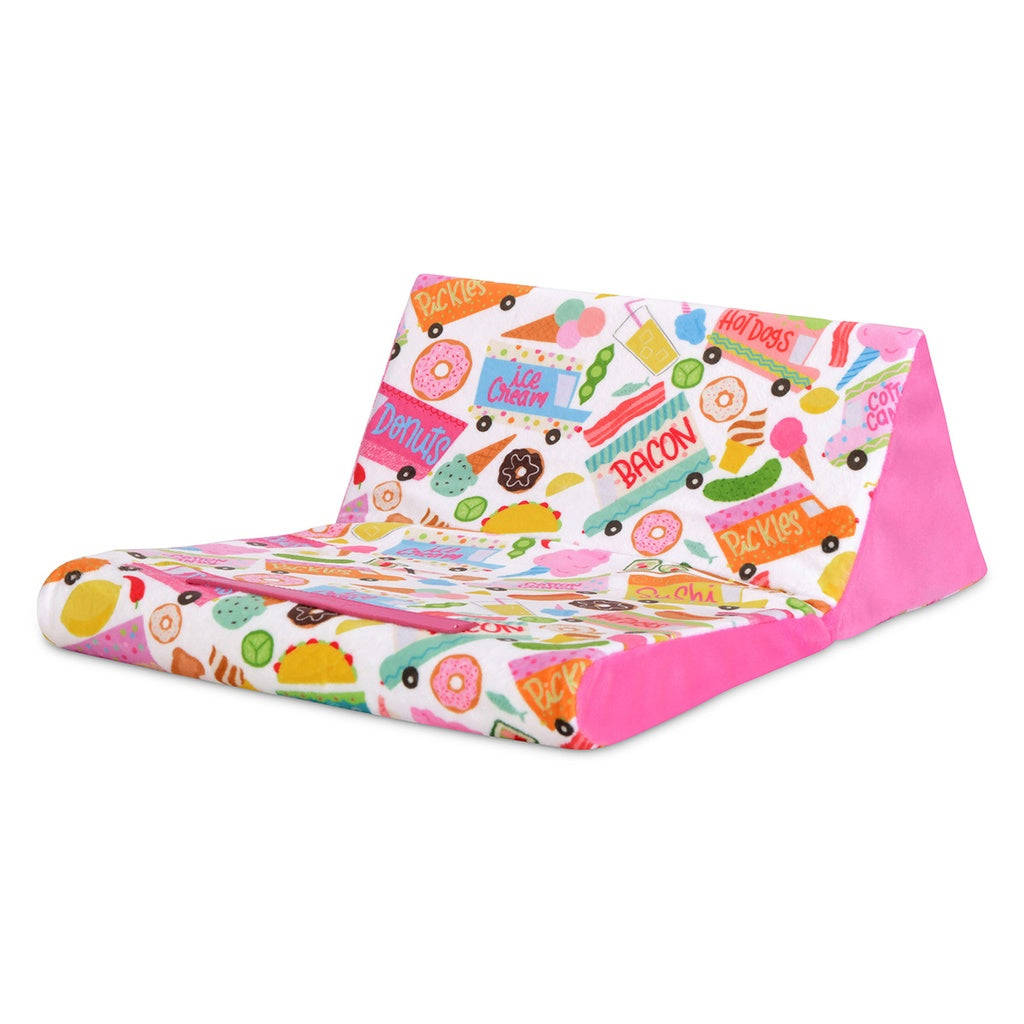Iscream Food Truck Fun Tablet Pillow - Soft Fleece with Memory Foam