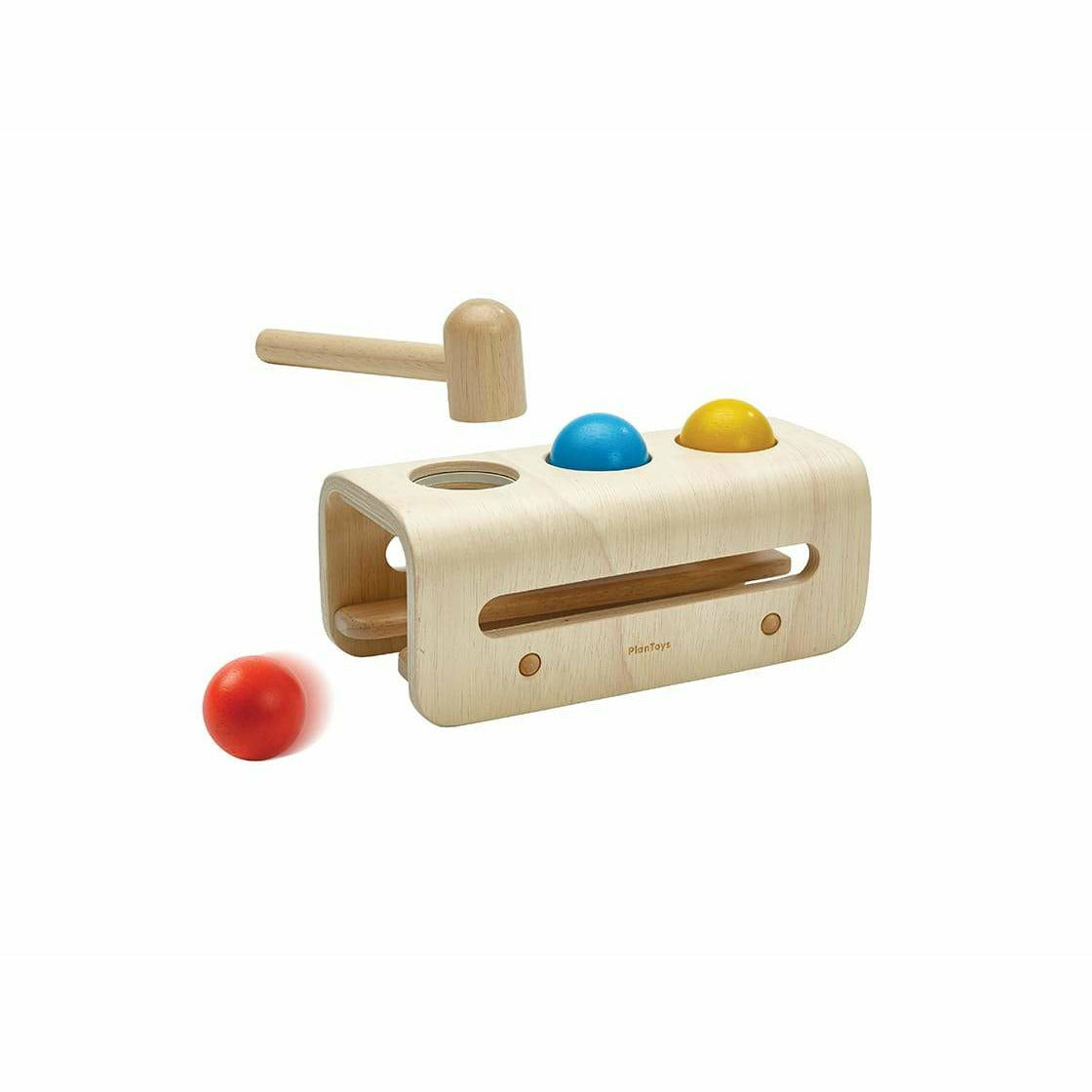 Plan Toys Hammer Balls - Wooden Educational Toy for Toddlers