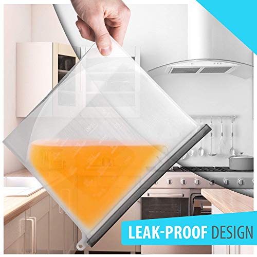 Reusable Silicone Food Storage Bags 102oz XXL (Set of 2) - Freezer Safe, Zero Waste, Sous Vide Compatible