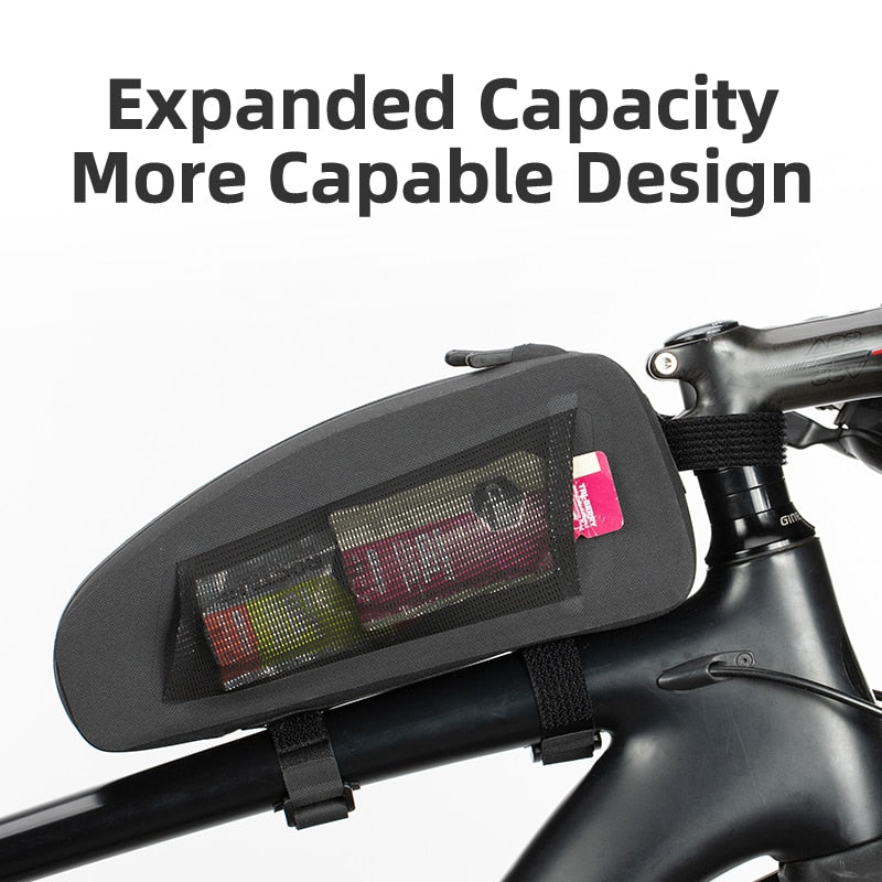 ROCKBROS Waterproof Bicycle Frame Bag for MTB & Road Bikes - Large Capacity Front Top Tube Pannier