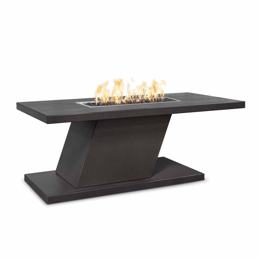 The Outdoor Plus 72 Imperial Powder Coated Steel Rectangle Fire Pit - 15" Tall