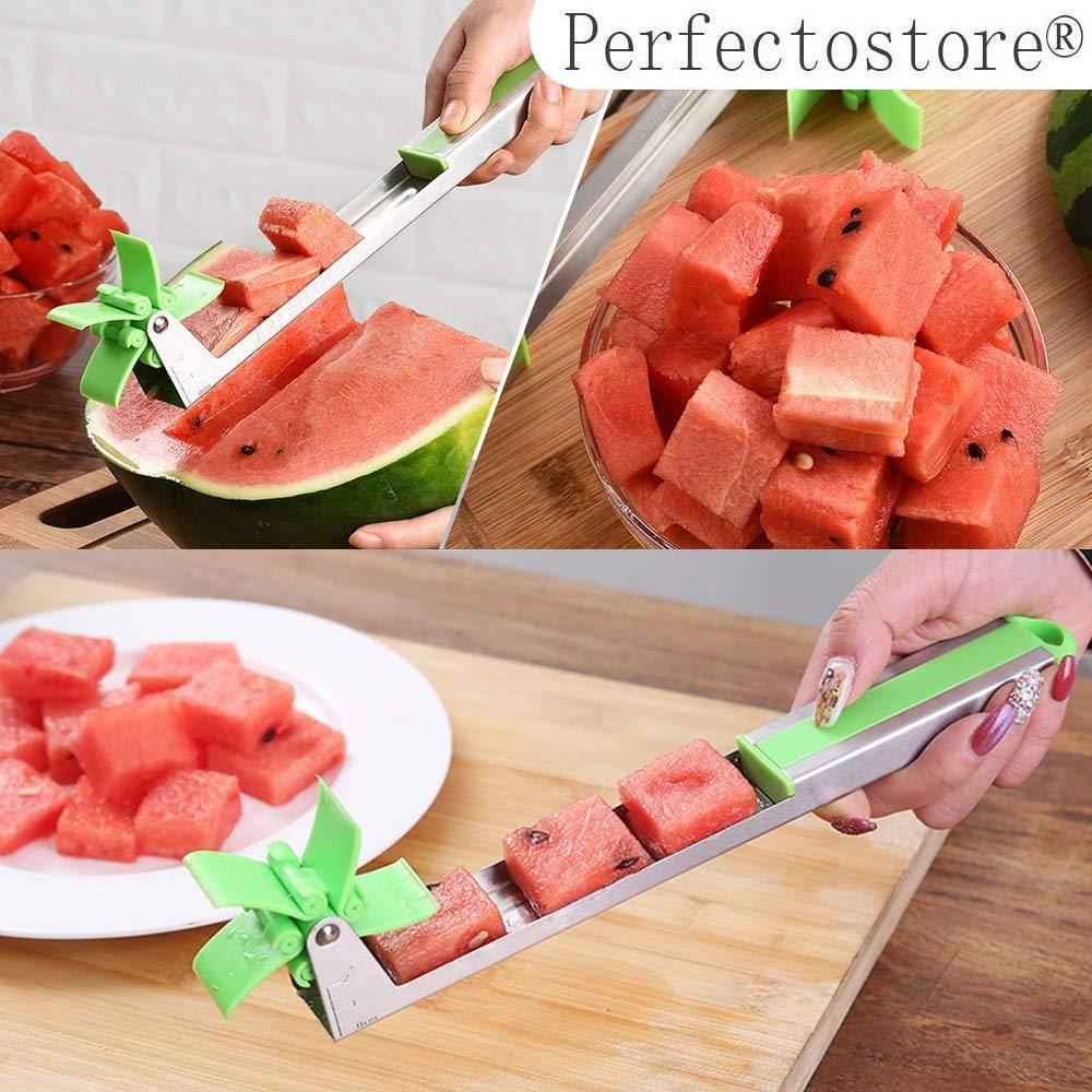 Perfectostore Stainless Steel Watermelon Slicer Cutter Knife Corer - Kitchen Gadget for Fruits & Vegetables