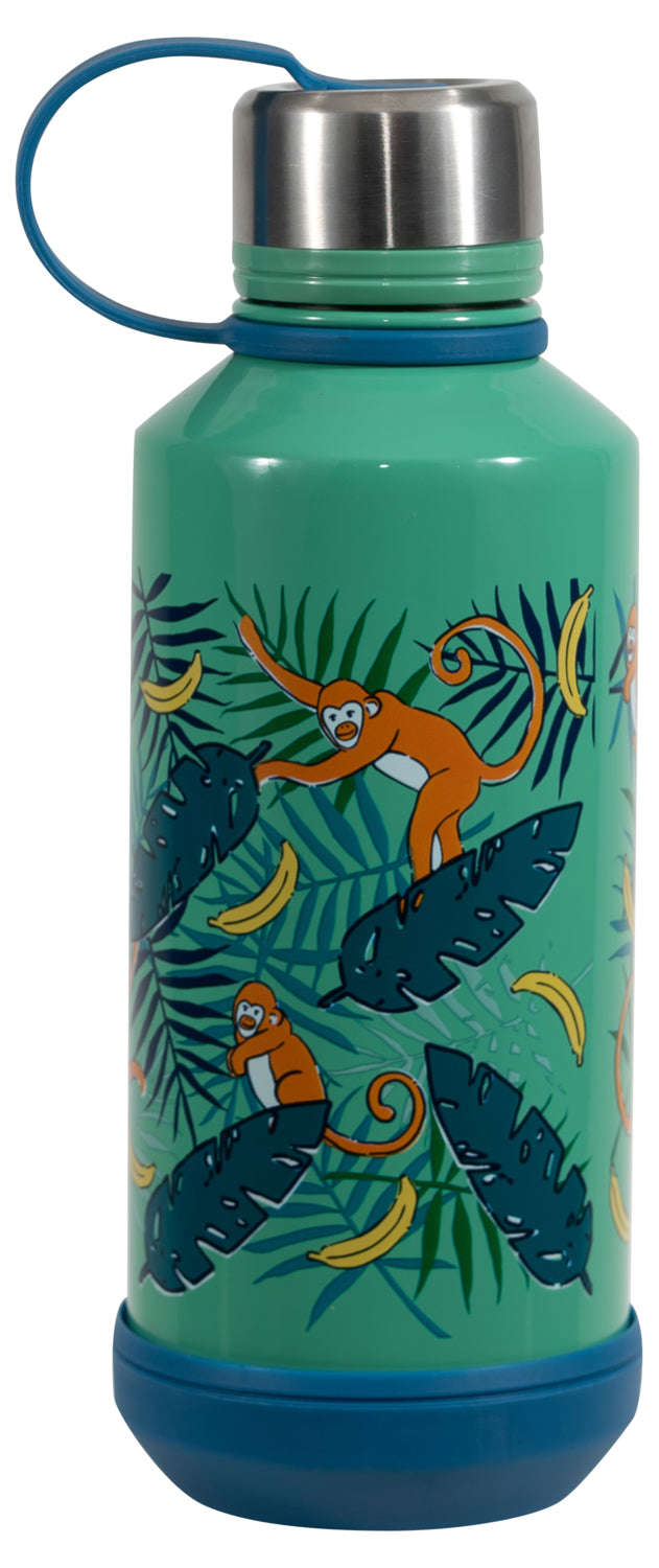 COOL GEAR 4-Pack 16 oz Stainless Steel Vacuum Insulated Water Bottle with Twist Off Cap & Finger Loop Carry
