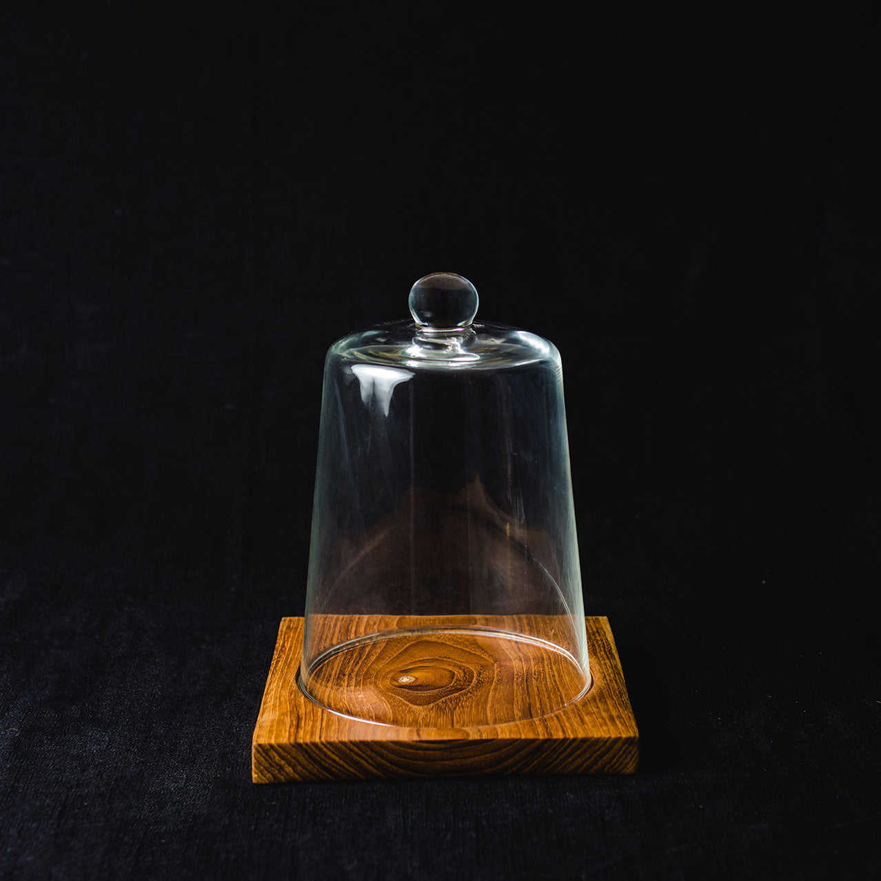 Vow Book Cloche Display – Natural Teak