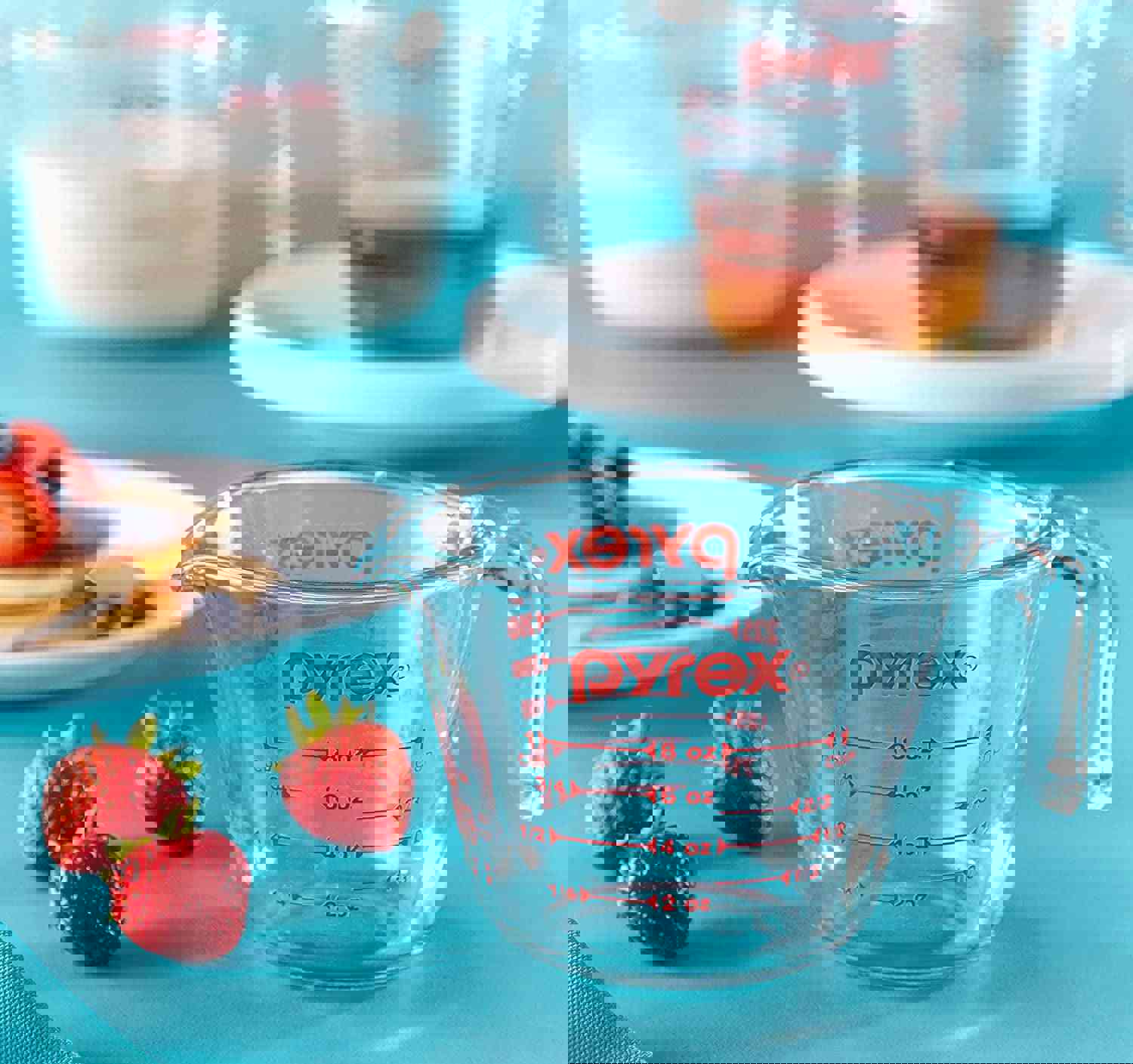 3 Piece Glass Measuring Cup Set - 1-Cup, 2-Cup, and 4-Cup Tempered Glass Liquid Measuring Cups