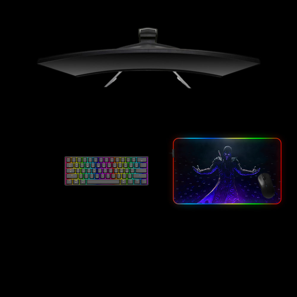Noob Saibot Design RGB Gaming Mouse Pad with LED Strip for Enhanced Gaming Experience