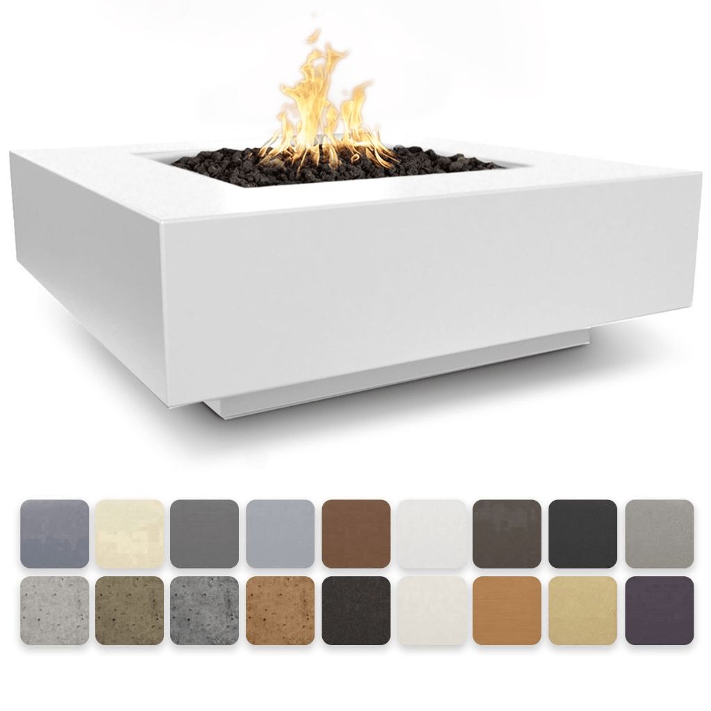 The Outdoor Plus - Cabo GFRC Concrete Square Liquid Propane Fire Pit 36