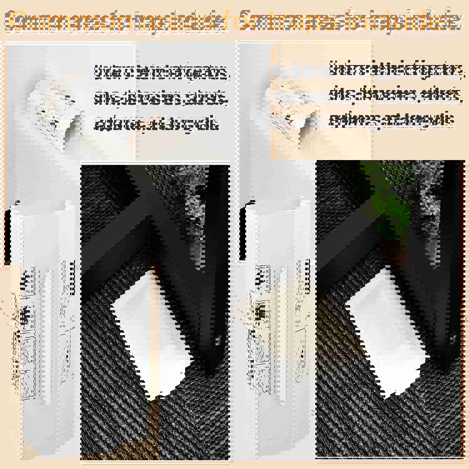 Kittmip 24 Pcs Mouse Traps Indoor for Home, Glue Traps Sticky Adhesive Easy to Use Safe Glue Boards