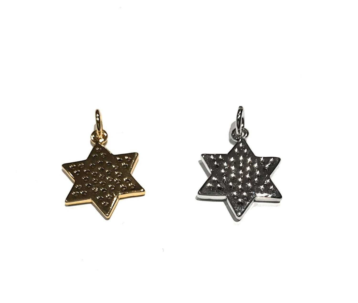 Gold & Silver Pave Star Charms for Jewelry Making - Bulk DIY Jewelry Supplies