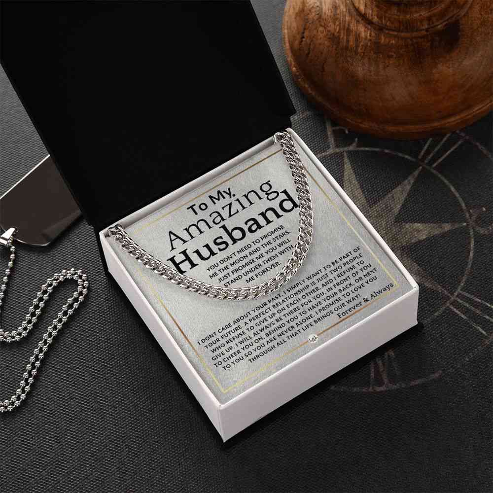 To My Husband - Moon And Stars - Meaningful Gift for Him - Romantic Christmas, Valentines, Birthday, Anniversary Present