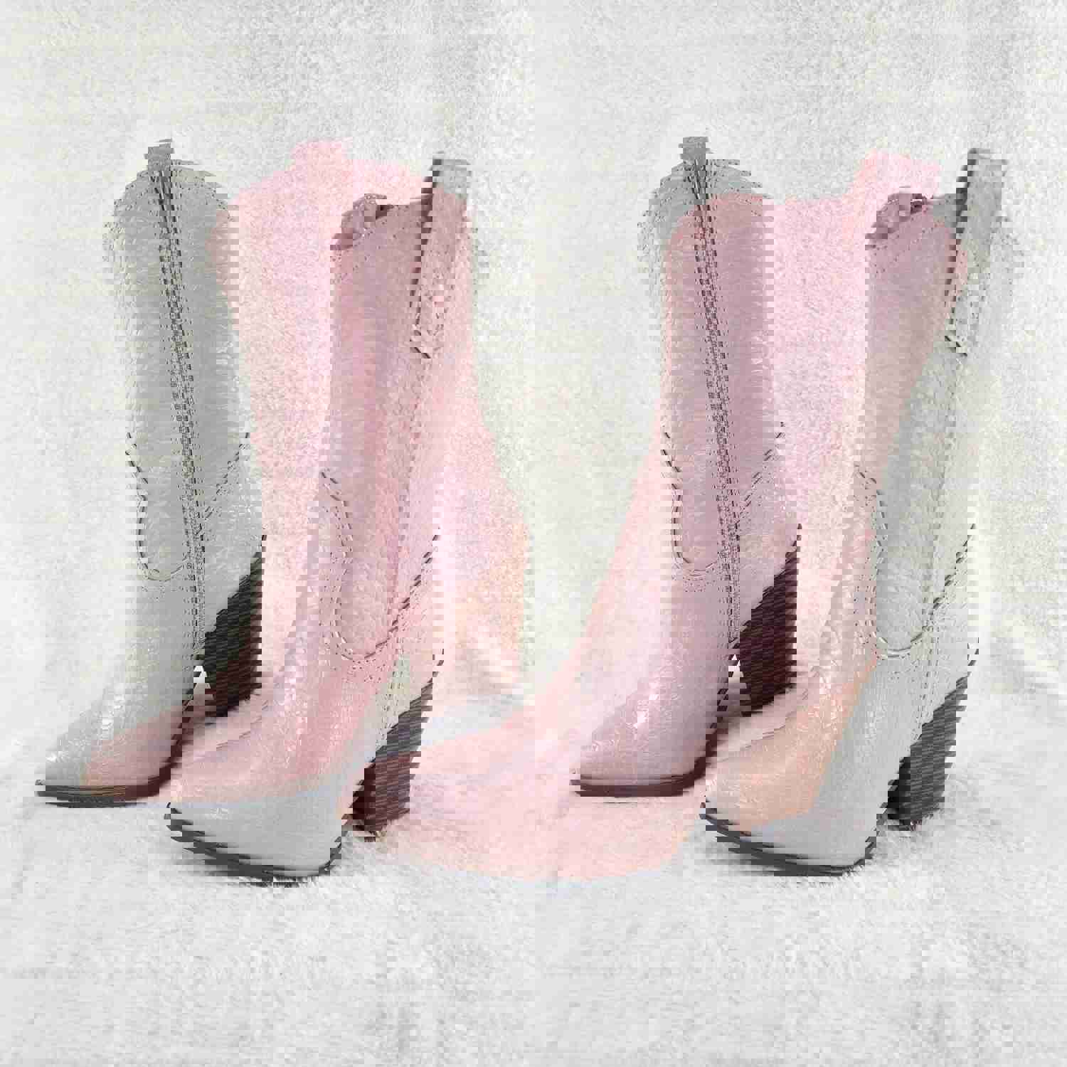 Slayer Pink Snake Cowgirl Cowboy Ankle Boots Western Block Heels US Sizes 7-11
