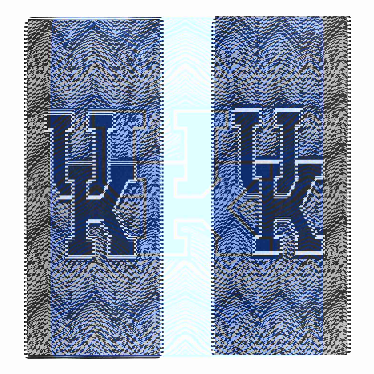 Zubaz by Northwest NCAA Zubified Raschel Throw Blanket, Kentucky Wildcats