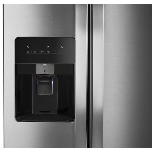 Whirlpool 24.6-cu ft Side-by-Side Refrigerator with Ice Maker and Water Dispenser