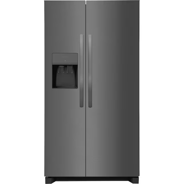 Frigidaire 25.6-cu ft Side-by-Side Refrigerator with Ice Maker and Dispenser (Black Stainless Steel) - ENERGY STAR