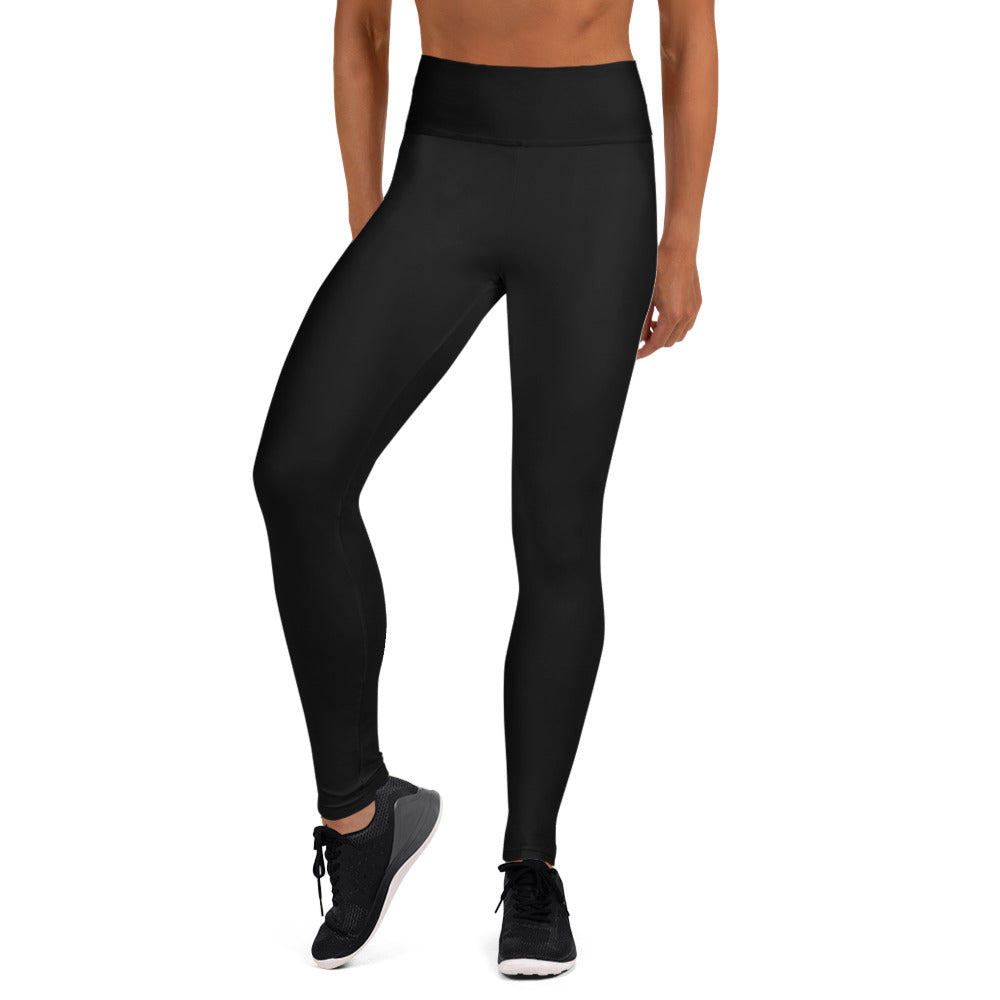 Black Buy. Sell. Invest. High Waist Yoga Leggings