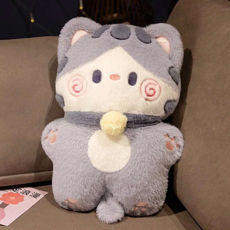 Hugging Cat Fluffy Toy - Cute Cartoon Plush Stuffed Animal for Baby Girls, Home, and Car Decoration
