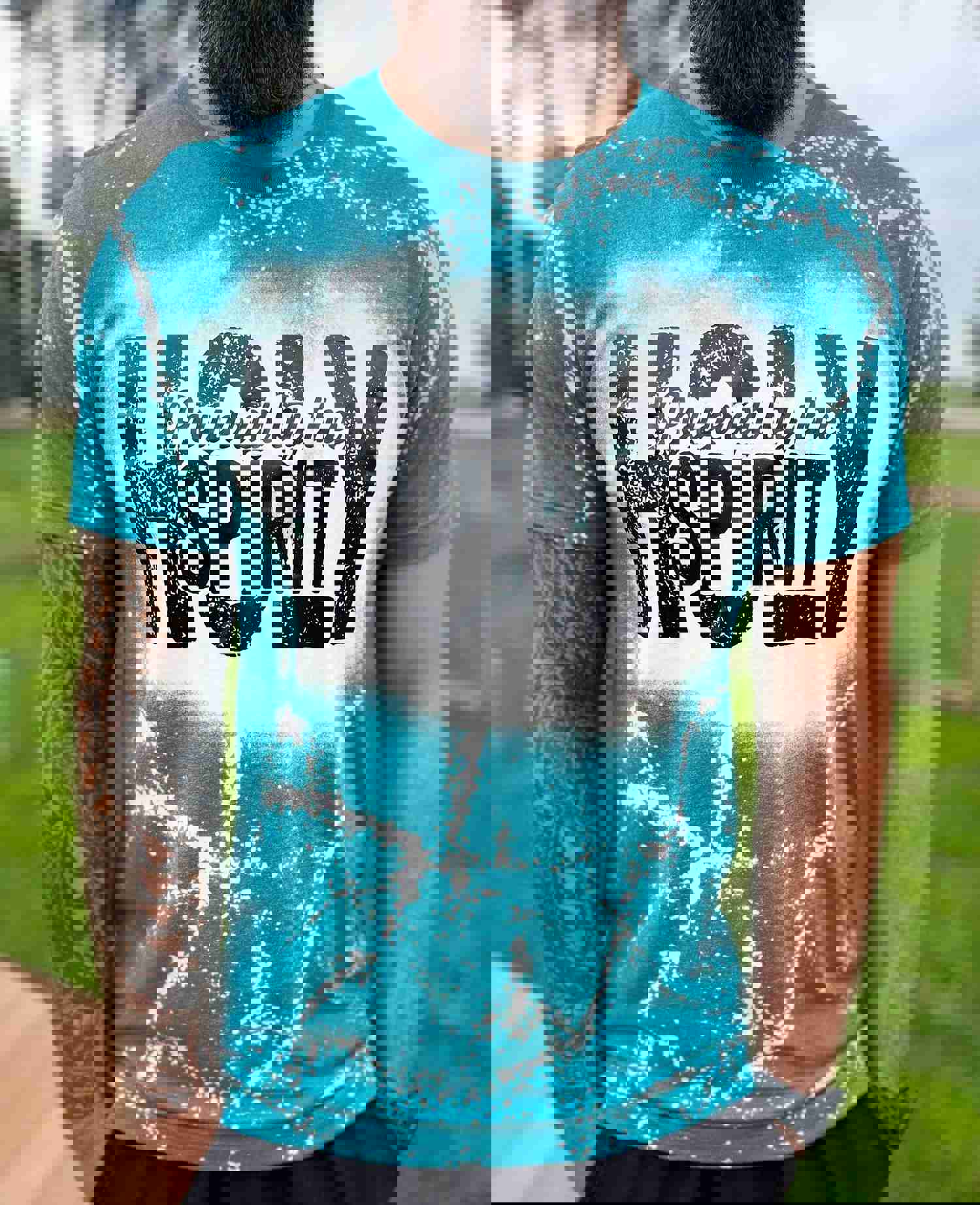 Powered by the Holy Spirit Bleached Shirt - Faith Based Christian Scripture Shirt
