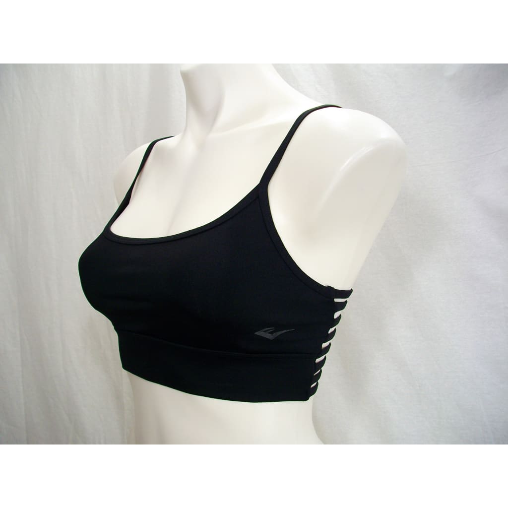 Everlast Low Impact STRAPPY BACK Wire Free Sports Bra SMALL Black NWT