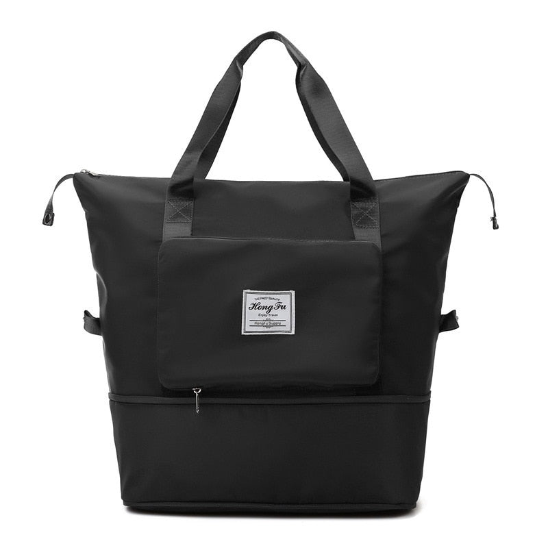 Lkblock Large Capacity Folding Travel Bag - Waterproof Duffle for Gym, Yoga & Business