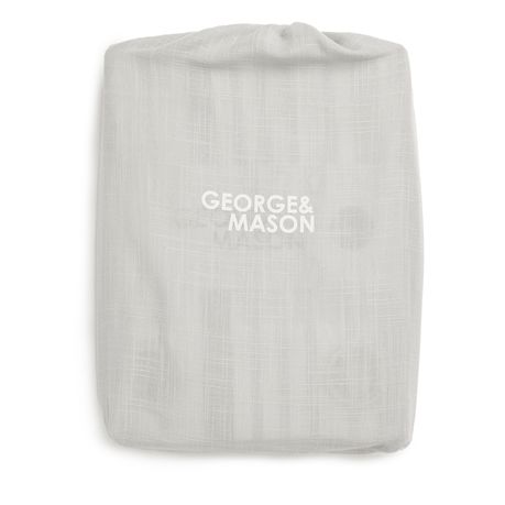 George & Mason - Striped Eyelet Unlined Curtain