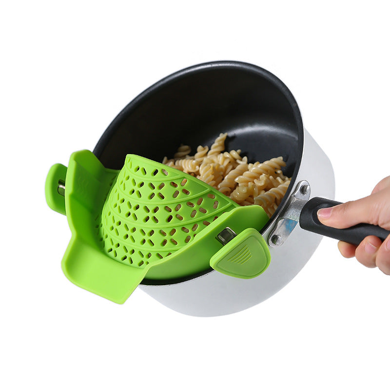 Silicone Pot Side Drain Stopper - Modern Minimalist Kitchen Gadget