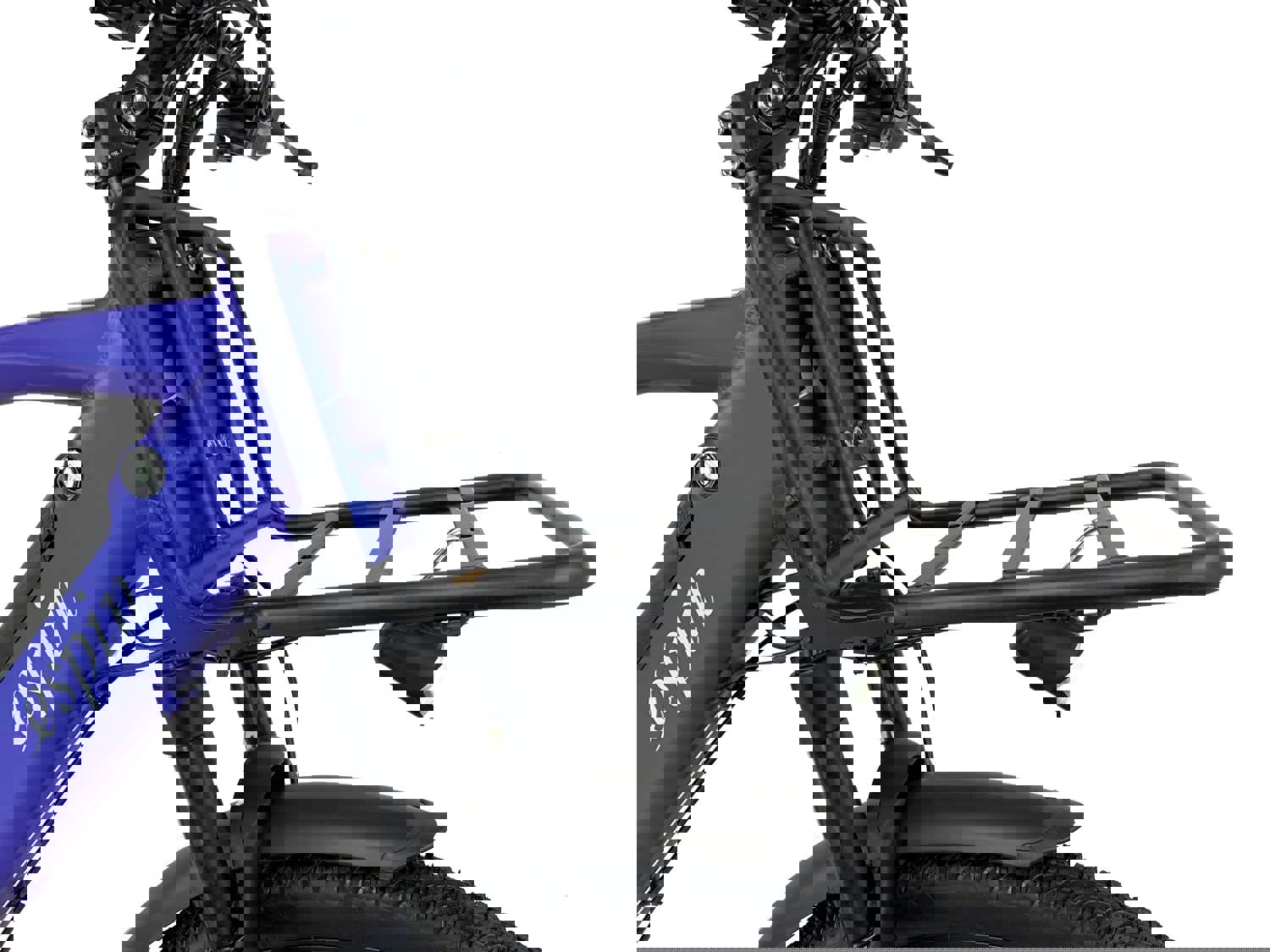 Sport Electric Bike - 500W Geared Hub, Cobalt Blue & Black