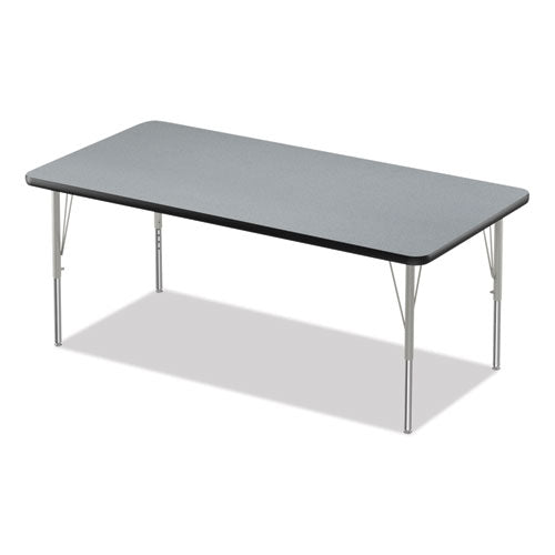 Correll Adjustable Activity Table with Granite Top and Black Legs