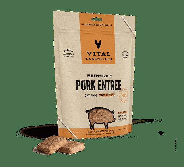 Vital Essentials Freeze-Dried Grain-Free Chicken Mini Patties Cat Food