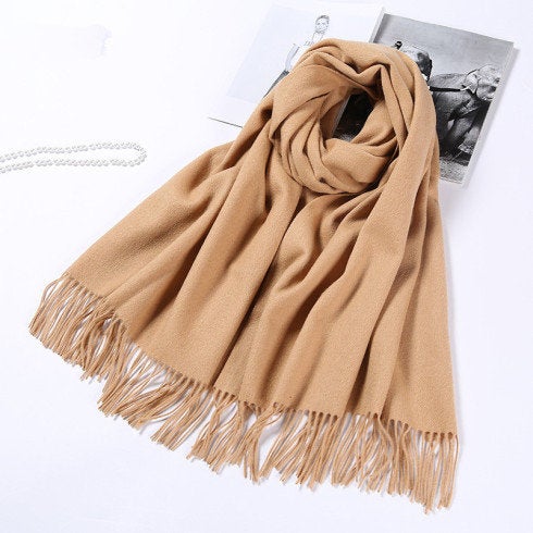 Fall Winter Fashion Wool Scarves for Women - Elegant Wraps & Shawls
