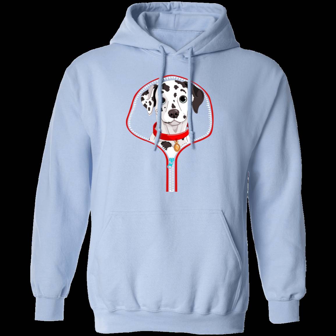 DALMATIAN ZIP-DOWN LADIES Pullover Hoodie - 8 oz Cotton/Poly Blend