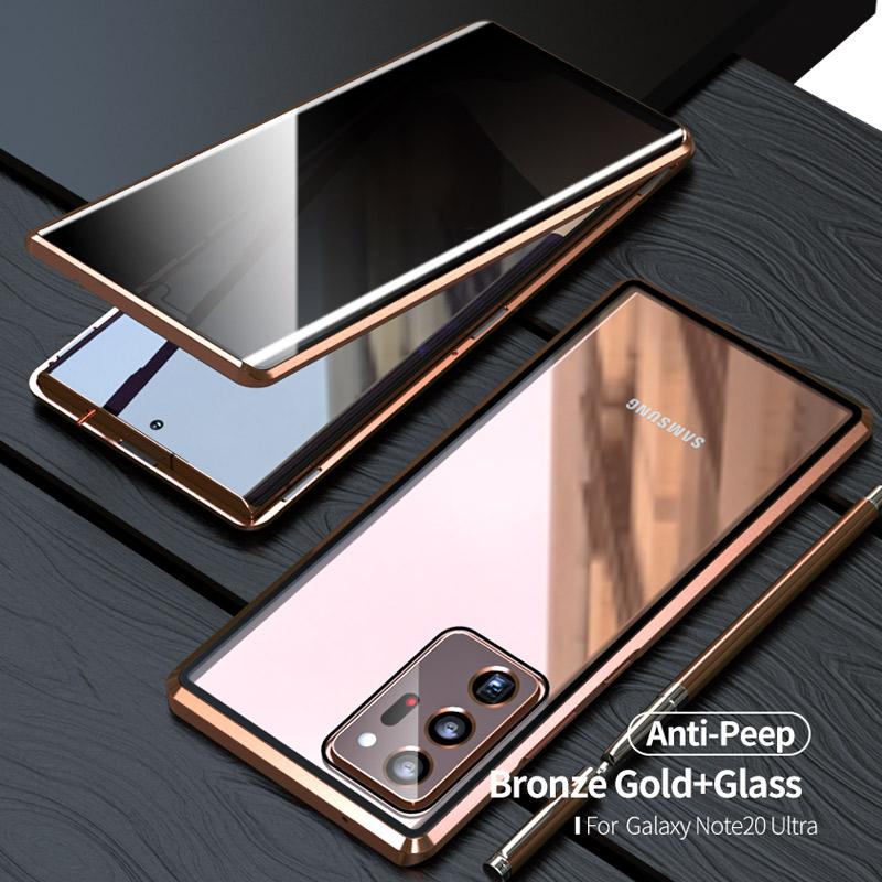 Anti Peeping Privacy Glass Metal Magnetic Case for Samsung Galaxy Note 20/Note 20 Ultra (Buy 2 Get 10% Off)