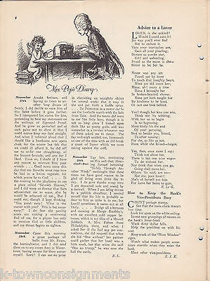 Life Magazine 1922 Antique Uncle Sam Graphic Art Deco Illustrations