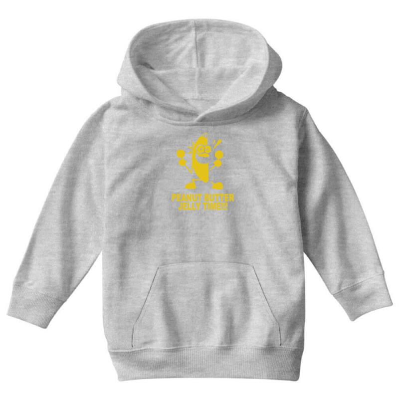 Peanut Butter Jelly Time Banana Youth Hoodie by MDK ART