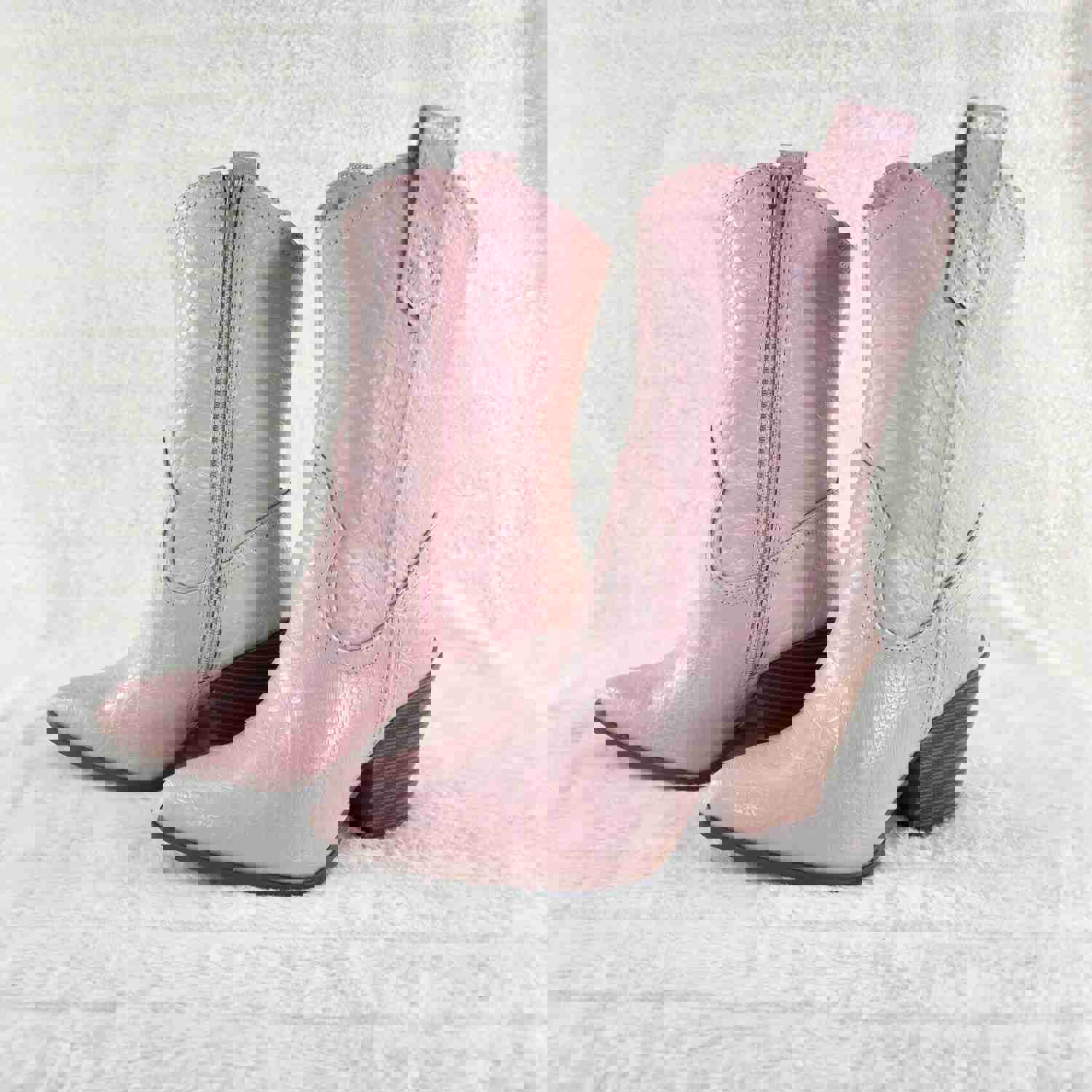 Slayer Pink Snake Cowgirl Cowboy Ankle Boots Western Block Heels US Sizes 7-11