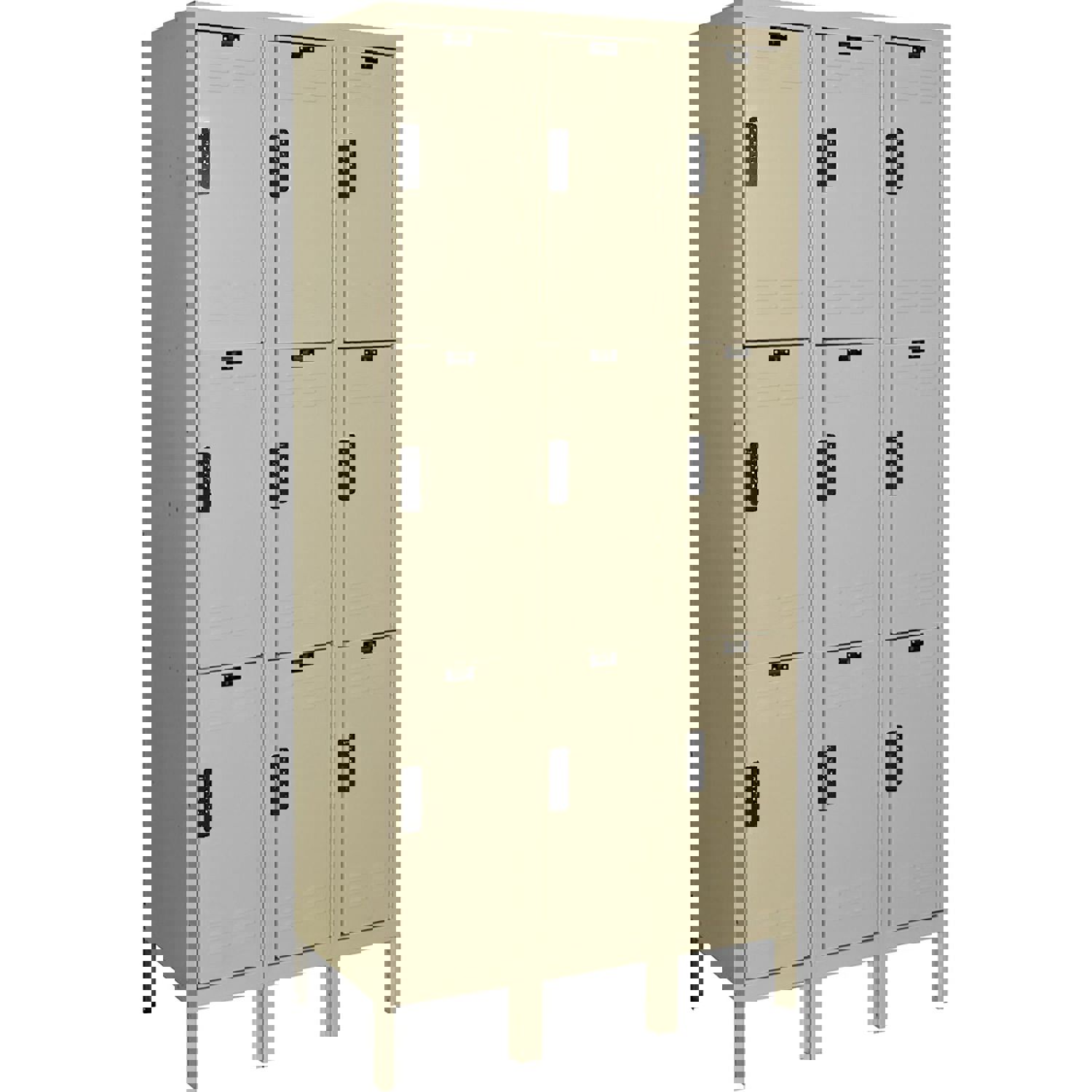 Hallowell DigiTech Electronic Locker - 36W x 12D x 78H, Triple Tier, 3-Wide Unassembled